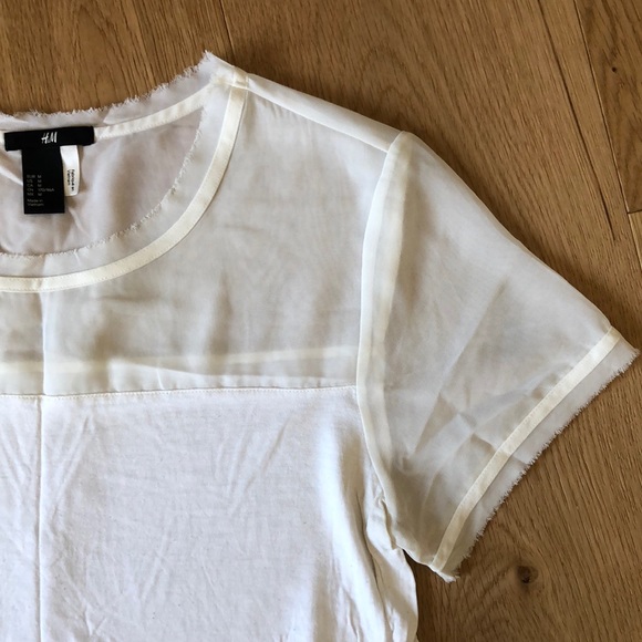 Chiffon and Jersey knit tee - Picture 2 of 3